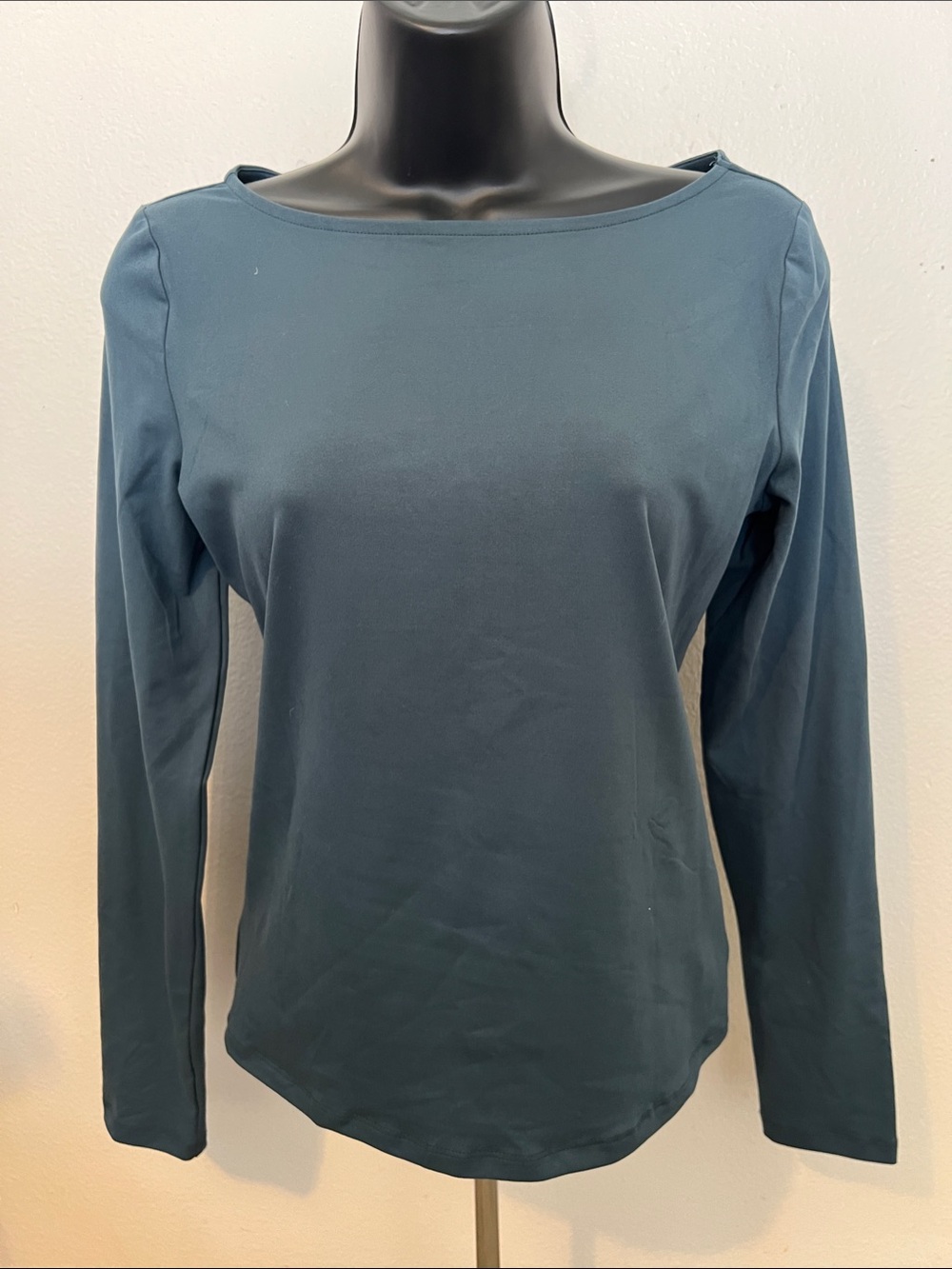Women’s Long Sleeve Boat Neck Top - Deep Teal